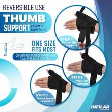 Thumb Splint Brace For Men And Women Thumb Spica Support For Tendonitis CMC Joint Repetitive Injuries Thumb Pain Relief Thumb Brace For Right And Left Hand Universal Size Beige - 1PC (Màu be) - Xem 5