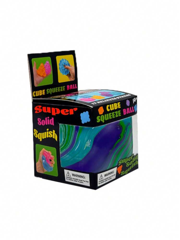 3D Ice Cube Needoh Stress Relief Toy, Mallow Squeezy Fidget Cube - Multicolor - View 12