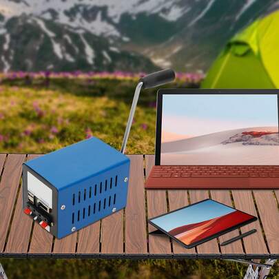 Manual Crank Generator - 20W Portable Power Source For Outdoor Adventures And Emergency Use
