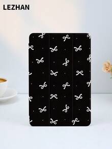 1 件 Caerropel 波尔卡圆点和蝴蝶结印花保护壳，兼容 iPad 10.2、iPad Pro 11 英寸 2021/2020/10 代、iPad Mini 4/5/6、Galaxy Tab A8 10.5 英寸 2022、Matepad 10.4 英寸/Tab，带铅笔槽，防摔，平板电脑支架保护套 - 黑色 - 查看 3