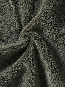 男士长袖夹克，加厚保暖内衬，工装风格，秋冬款 - 軍綠色 - 查看 5