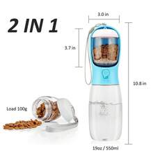 Pet Feeding Cup, Leak Proof Portable Pet Water Bottles For Dogs, Puppy Water Dispenser With Drinking Feeder For Travel - Màu xanh lam - Xem 6