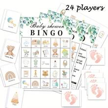 24/33/40張成人嬰兒洗禮賓果卡遊戲，嬰兒洗禮派對用品，派對贈禮，性別揭曉派對裝飾，24人賓果遊戲，嬰兒洗禮奶嘴 - 淺藍色 - 查看 13