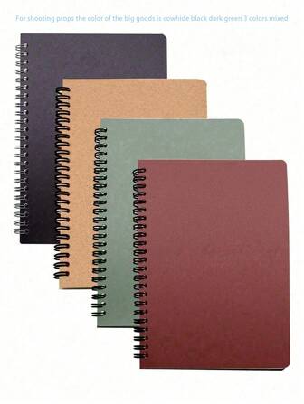 3 st. spiralblock i slumpmässig färg, A5-anteckningsbok med lösa blad och PP-omslag, tjock arbetsbok för elever, anteckningsbok i matt färg med spiral, 120 sidor, anteckningsblock för klassrummet, present till skolstarten för pojkar och flickor