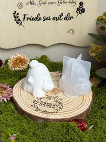 1 PIEZA Molde de silicona de calabaza y fantasma DIY, molde creativo para velas de aromaterapia de Halloween, decoración y ornamento del hogar, molde de artesanía para manualidades, molde de fundición de resina epoxi - Blanco - Ver 8