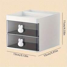 5pcs Set Mini Office Desk Organizer Boxes With Drawers, Storage Boxes For Cosmetics, Business Cards, Pens, Pencils, Phones, Stationeries