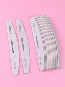 3支/5支/10支/25支/50支装灰色薄木质指甲锉 - 100/180/240目双面砂纸指甲锉，可水洗，可重复使用，适用于天然指甲和亚克力指甲的美甲工具，家用和沙龙美甲用品，美甲工具，美甲艺术工具，返校季，指甲，美甲工具（适用于贴片指甲） - 彩色 - 查看 1