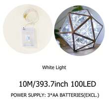 1pc 3/4/10m Battery Powered Home Decor Copper Wire LED Fairy Lights – Warm/White/Multicolour/Blue String Lights For Bedroom Decor, Curtain Decor, Wedding Decor, Party Decor (Flameless Indoor, Reusable Holiday Lighting) - 3 AA Copper Wire Lights - View 14