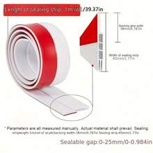1m 3-Hole Door Bottom Seal Weatherstrip, Self-Adhesive Bedroom Door Gap Dust, Noise, Draft Proof Multi-Hole Door & Window Seal