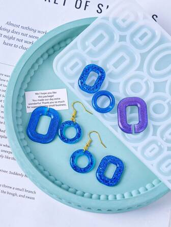 1PC Multi-Style Set Earring Pendant Silicone Mold, DIY Pendant Keychains Making Tools Crystal Epoxy Resin Jewelry Craft Gifts Molds, Gift For Woman, Best Friend Gifts, DIY Gift