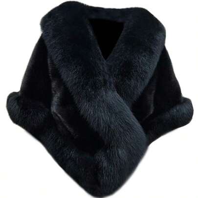 Femeii blană artificială pelerină pelerină șal pentru petrecere de seară rochie de mireasă