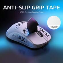ATTACK SHARK X3 Lightweight Wireless Gaming Mouse With 3-In-1 Connection (2.4G/USB-C Wired/Bluetooth), 26,000 DPI, PAW3395 Optical Sensor, GM8.0 Switch, 5 Programmable Buttons, Grip Tape For PC/Windows - Trắng+Nhãn dán - Xem 5