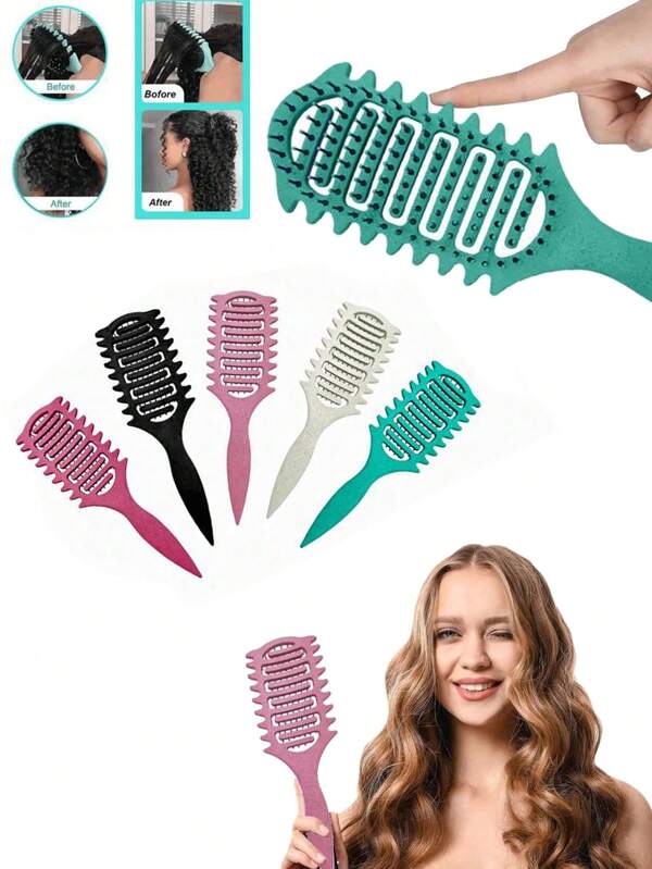 2025 Nouveau peigne boucleur multifonction - Peigne parfait pour tous les styles, peigne portable, parfait pour créer des boucles naturelles