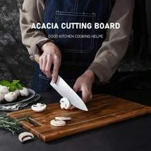 1pc Premium Wooden Cutting Board, Suitable For Meat, Cheese, Bread, Vegetables And Fruits, An Ideal Kitchen Gadget, Great Gift For Father's Day, Mother's Day, Wedding Season And Birthday Parties