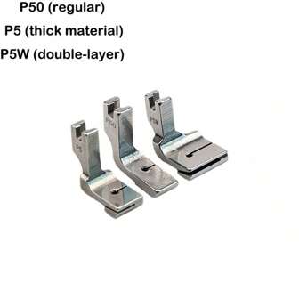 3 pièces Pied fronceur pour machine à coudre industrielle - P950 à double usage/P5 usage intensif/P5W à double couche, pied presseur pour machine à coudre industrielle spécialisée