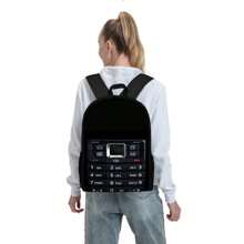 Fun Nokia Pattern Printed Backpack Three Pieces Set (Single-Layer Backpack + Shoulder Strap Lunch Bag + Single-Layer Pencil Bag)