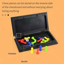 Mini Wooden Board Game Folding Board International Flying Chess 1-4 Players Family Dice Games Set Snakes And Ladders Checkers Puzzle Board Games Board - Mixing Colors - View 5