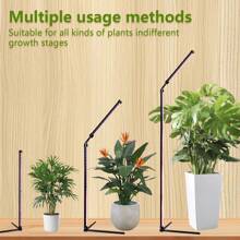 1 件全光谱 LED 生长灯，适用于室内植物生长灯，带 3/9/12 小时定时器，USB 供电，落地式巨型植物栽培灯，适用于幼苗、多肉植物和花卉，植物生长灯，现代照明，多功能定位铝结构 - 全光譜植物燈 - 查看 6