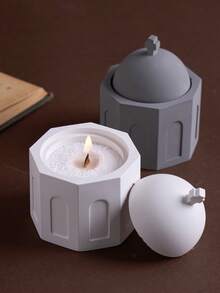 Khuôn cốc nến bằng silicon, cốc nến nhà thờ Santorini tự làm, khuôn cốc nến bằng đá hương liệu và sáp - khuôn - Xem 6