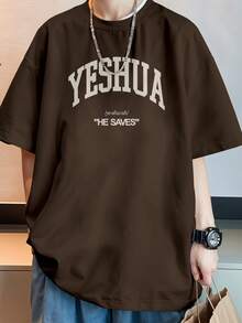 Oversized Streetwear T-Shirt Yeshua Jesus Salvation Messiah Gospel REF 7214 VEST NERD - Rỉ Nâu - Xem 6