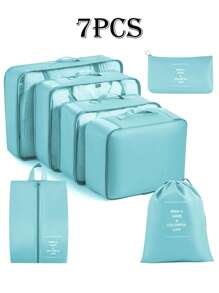 8pcs Travel Packing Cubes - Compression Packing Organizers, Suitable For Carry-On Luggage, Clothes Storage Bags, Luggage Organizer Set, Essential For Cruise, Beach Travel, Summer Trip, Women Lingerie Bag, Room Decor, Travel Accessories, Back To School Supplies, Dorm Essentials