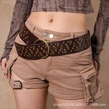 Country Belt Launch Of The 5CM Wide Punk Rock Lolita Belt 2025 - Cà phê - Xem 5