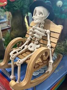 1 pièce Aimant de réfrigérateur squelette magnétique mobile - Thème crâne vintage, conception en plastique durable à huit pans, cadeau amusant - Parfait pour la cuisine et la décoration de la salle à manger, aimant de réfrigérateur mignon, forme de squelette humoristique, accessoire de maison léger, décoration amusante, cadeau d'Halloween parfait