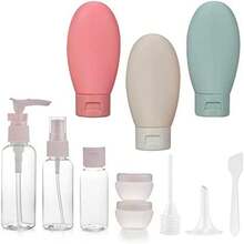 Travel Bottles For Toiletries 11 PCS Leak Proof, Refillable Squeezable Liquid Empty Containers Travel Containers With Bag - Multicolor - View 1