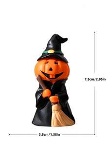 1pc New Halloween Pumpkin Man Holiday Party Home Desktop Decorations, Ghost Figurines, Resin Small Ornaments