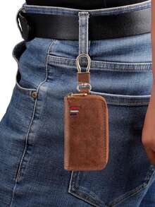 1pc Men's Lightweight Compact Key Pouch, Fashion Key Holder, Gift For Men On Holidays, Birthdays, Anniversaries