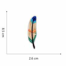 刺绣贴布装饰缝纫配件 - 仙人掌、羽毛贴花贴布，适用于衣服、裤子、破洞修补 - 彩色 - 查看 8