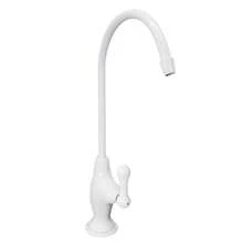 Westbrass D2033-NL-50 10 Classic 1-Lever Handle Cold Dispenser Faucet, Powder Coat White - Polished Brass - View 3