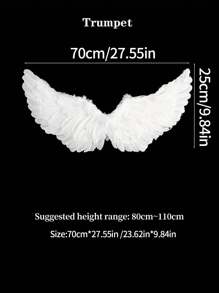 1 Angel Wing Prop, Feather Party Decoration For Party, Wedding, Stage Show Props, Holiday Decoration, Christmas Cosplay Costume Halloween