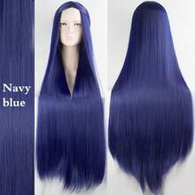 100cm Long Straight Synthetic Lolita Wig For Halloween Party Cosplay, Available In Gold, Blue, Red, Pink, Green, Purple, Suitable For Women Halloween Party - Multicolor - View 21