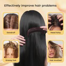 Hollow Tooth Button Design, Deep Cleansing Scalp, Anti-Lice And Anti-Itching, Relieves Psoriasis, Suitable For Boys And Girls, Multi-Functional Hair Care Comb, One Comb For Multiple Uses, Energy Meridian Massage, Improves Scalp Health