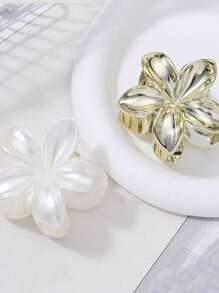 2 piezas Pinzas de pelo de 6 cm/2.36 pulgadas Flor de acrílico grande Pinza de pelo elegante y delicada Clip decorativo para moño Accesorio de pelo versátil para uso diario Decoración de pelo dulce y fresca Adecuado para accesorios de pelo diarios, artículos escolares, accesorios de otoño e invierno para vacaciones Mujer