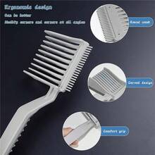 Professional Hairstylist Fading Comb - Heat-Resistant, ABS Plastic Haircut And Blending Tool, Suitable For Flat Tops, Textures And Thinning Hair - Lightweight, Anti-Static Essential For Hairstyling Salon, Barber Hair Cutting Accessory,Brush,Hair Brushes,Edge Brush,Brush Hair,Hair Comb,Comb Hair,Detangling Brush,Ball Brush,Mini Hair Brush,Hair Brush Set,Wooden Comb,Hair Brush, Brush, Comb, Slick Back Brush, Hairbrush, Edge Brush, Brush Hair, Hair Comb, Hair Brush Set, Comb Hair, Mini Hair Brush, Detangling Brush, Hair Brushes,Hair, Accessories, Hair Products, Hair Tools, Hair Stuff, Hair Care, Curly Hair Brush, Barber, Barber Accessories, Hairdressing Equipment,Travel Essentials,Travel Essential,Hairstyle,Hairdressing - Multicolor - View 8
