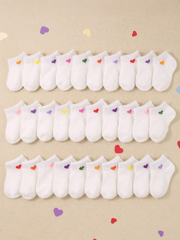 10 Pairs Of Random Baby Love Jacquard Pattern Boat Socks, Suitable For Baby Boys And Girls Aged 0-3, Comfortable Ankle Socks.Baby Socks , Newborn Socks ,Toddler Socks ,Infant Socks.