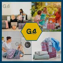 Extra Large/Large/Medium Waterproof Woven Bag, Portable Packing And Moving Bag, Thickened Storage And Organization Bag, Luggage Bag, Travel Bag, Clothing Storage Bag, Miscellaneous Bag, Yard Storage Bag