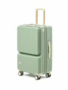 20 英寸随身行李箱，24 英寸高品质重型手提拉杆箱，带笔记本电脑隔层袋 + 挂钩 + 360° 万向轮 + TSA 锁，男女通用商务旅行硬壳行李箱，旅行者的绝佳礼物，上学、度假、蜜月、留学、毕业派对、节日必需品、男士、女士、男孩、女孩、学生和情侣旅行配件的理想礼物 - 马卡龙色 - 綠色 - 查看 4