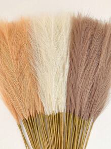 50/30/20/10pcs Faux Pampas Grass, Brown Pampas, Artificial Fluffy Pampas Grass, Fluffy Grass Flower Decorations For Bohemian Home Wedding Decoration, Outdoor Wedding, Wedding Decoration, Spring Decoration