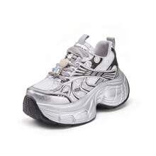 Women Chunky Shoes - 銀色 - 查看 2