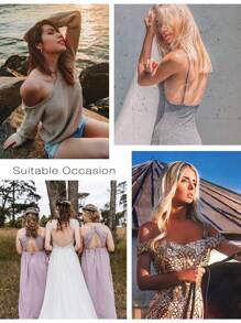 2/4 pezzi Reggiseno adesivo senza spalline push up invisibile per donne, reggiseno adesivo riutilizzabile per abiti senza schienale