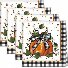 4/6/8 件秋季布餐巾 18 X 18 英寸，感恩节秋收橙色野花派对晚宴装饰可洗餐巾 - 彩色 - 查看 10