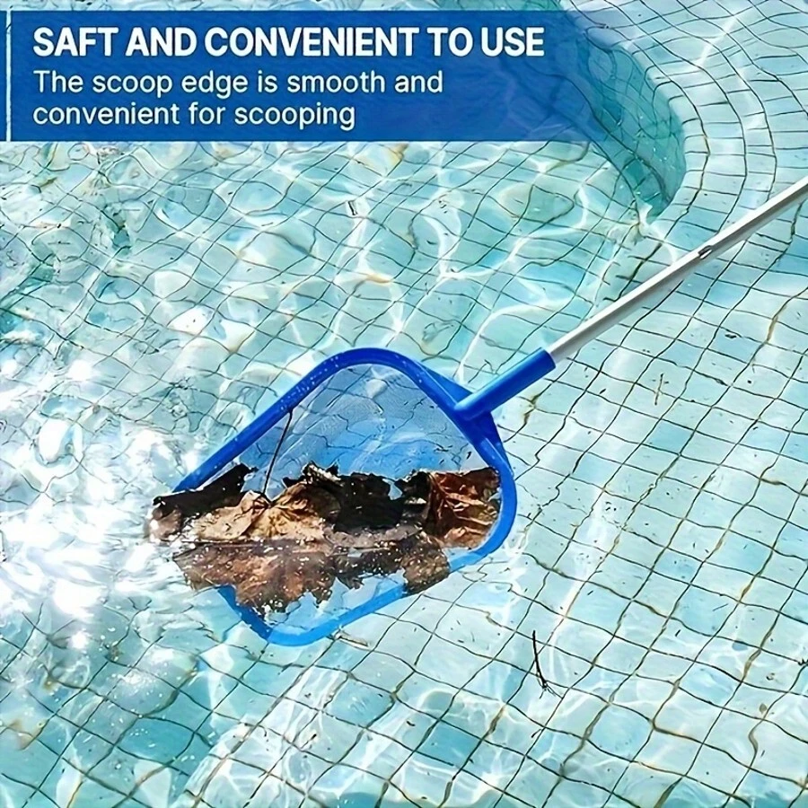 Red de piscina - Red de escurridor de piscina con palo telescópico de aluminio ajustable de 5 secciones, rastrillo de escurridor de piscina con malla ultra fina, escurridor de hojas de piscina para piscinas, spas, jacuzzis, artículos esenciales de playa, accesorios de playa, flotador de piscina - Multicolor - Ver 1