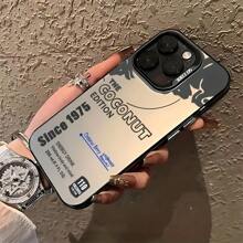 1pc Black Matte IMD Colorful Laser Engraved Airplane Ticket Travel Element Pattern Phone Case, Compatible With IPhone 16 Pro Max, 15/14 Plus, 13, 12, 11 And Phone Series Waterproof Shockproof Anti-Fall Scratch Resistant