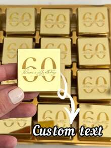 1pc 30pcs 50pcs. Nhãn hiệu sô cô la tùy chỉnh, Văn bản tùy chỉnh, (Không chứa sô cô la) Giảm giá sô cô la cho tiệc sinh nhật, Giảm giá sô cô la Plexiglass cá nhân hóa cho tiệc sinh nhật, Trang trí bàn sinh nhật - Xem 2