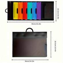 1 Pieza Caja de almacenamiento de archivos montada en la pared, organizador de plástico con 6 bolsillos desmontables, soporte para carpetas colgantes, útiles de oficina/hogar/escuela, útiles escolares, de vuelta a la escuela