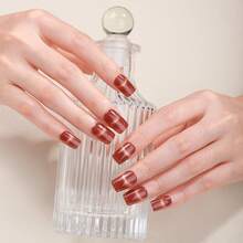 BETE 凝胶指甲贴套装，20 片凝胶指甲贴纸，半固化凝胶指甲贴，持久沙龙品质，包含 LED 灯、指甲锉、水晶棒，适用于在美甲练习期间保护天然指甲，月光辉彩适合女性和女孩的日常聚会 - 彩色 - 查看 6