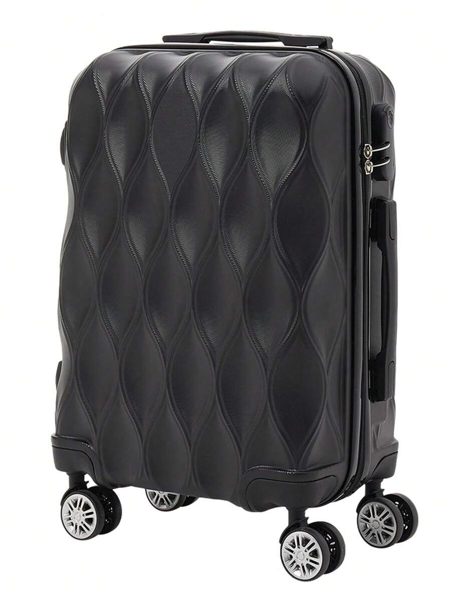 Living And Home 20-Inch ABS Hardshell Suitcase (35*20*58cm) - Scratch-Resistant With Combination Lock - Black 35cm W X 20cm D X 58cm H - View 1